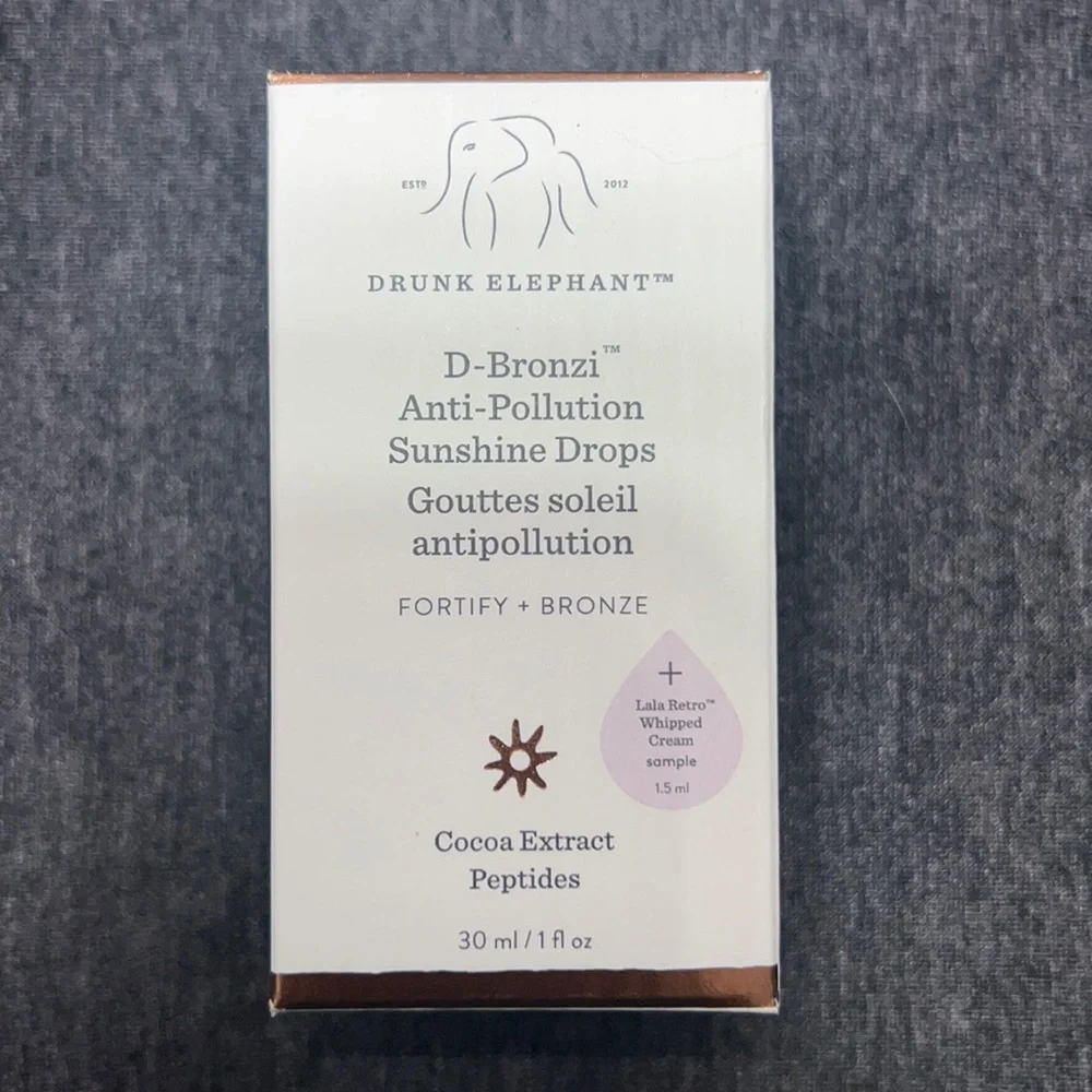 Drunk Elephant D Bronzi Anti Pollution Sunshine Drops NEW FULL SZ & LALA